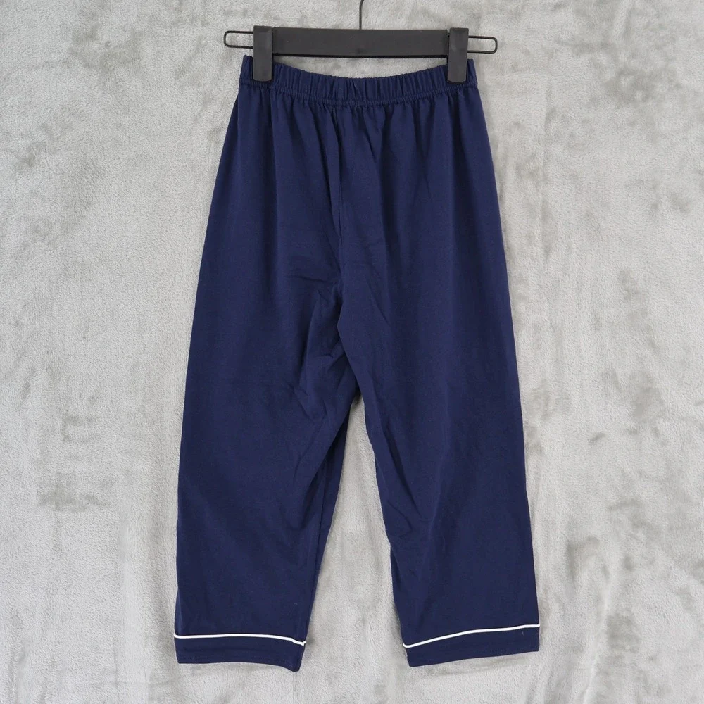Umeyda Pajama Set Kids Size 130/5T Blue Classic Piping Cotton‎ Long Sleeve NWOT